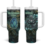 Nefertem Tumbler With Handle Primordial Bloom Lotus Mystical Lion Cosmic Egyptian