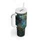 Nefertem Tumbler With Handle Primordial Bloom Lotus Mystical Lion Cosmic Egyptian