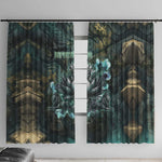 Nefertem Window Curtain Primordial Bloom Lotus Mystical Lion Cosmic Egyptian
