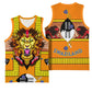 Swaziland Eswatini Basketball Jersey Lion Shield and Leopard Print Tribal Design TS04