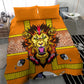 Swaziland Eswatini Bedding Set Lion Shield and Leopard Print Tribal Design