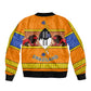 Swaziland Eswatini Bomber Jacket Lion Shield and Leopard Print Tribal Design