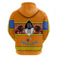 Swaziland Eswatini Hoodie Lion Shield and Leopard Print Tribal Design