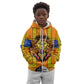 Swaziland Eswatini Kid Hoodie Lion Shield and Leopard Print Tribal Design