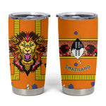 Swaziland Eswatini Tumbler Cup Lion Shield and Leopard Print Tribal Design