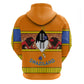 Swaziland Eswatini Zip Hoodie Lion Shield and Leopard Print Tribal Design