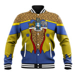 Swaziland Eswatini Baseball Jacket Coat of Arms Lion Elephant Shield Leopard Print Design