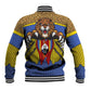 Swaziland Eswatini Baseball Jacket Coat of Arms Lion Elephant Shield Leopard Print Design