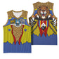Swaziland Eswatini Basketball Jersey Coat of Arms Lion Elephant Shield Leopard Print Design TS04