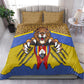 Swaziland Eswatini Bedding Set Coat of Arms Lion Elephant Shield Leopard Print Design
