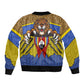 Swaziland Eswatini Bomber Jacket Coat of Arms Lion Elephant Shield Leopard Print Design