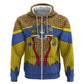 Swaziland Eswatini Hoodie Coat of Arms Lion Elephant Shield Leopard Print Design