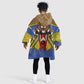 Swaziland Eswatini Kid Wearable Blanket Hoodie Coat of Arms Lion Elephant Shield Leopard Print Design