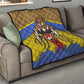 Swaziland Eswatini Quilt Coat of Arms Lion Elephant Shield Leopard Print Design