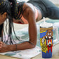 Swaziland Eswatini Tumbler With Handle Coat of Arms Lion Elephant Shield Leopard Print Design