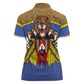 Swaziland Eswatini Women Polo Shirt Coat of Arms Lion Elephant Shield Leopard Print Design