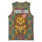 Sierra Leone Basketball Jersey - Cute Lion Playing Djembe Drum and Tribal Pattern Design TS04