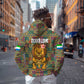 Sierra Leone Hoodie - Cute Lion Playing Djembe Drum and Tribal Pattern Design