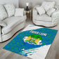 Sierra Leone Crest Area Rug with National Coat of Arms and Flag Colors