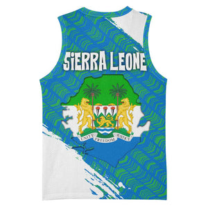 Sierra Leone Crest Basketball Jersey with National Coat of Arms and Flag Colors TS04