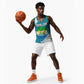 Sierra Leone Crest Basketball Jersey with National Coat of Arms and Flag Colors TS04