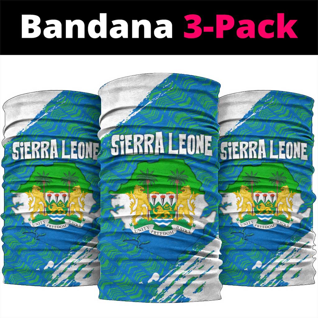 Sierra Leone Crest Neck Gaiter National Coat of Arms and Flag Colors TS04