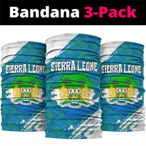 Sierra Leone Crest Neck Gaiter National Coat of Arms and Flag Colors TS04