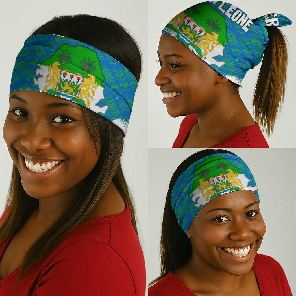 Sierra Leone Crest Neck Gaiter National Coat of Arms and Flag Colors TS04