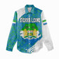 Sierra Leone Crest Women Casual Shirt with National Coat of Arms and Flag Colors