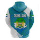 Sierra Leone Crest Zip Hoodie with National Coat of Arms and Flag Colors