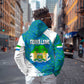 Sierra Leone Crest Zip Hoodie with National Coat of Arms and Flag Colors