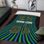 Sierra Leone Area Rug - Tribal Animal Pattern Featuring Lion Elephant Giraffe and Monkey