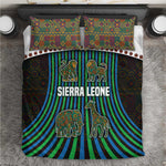 Sierra Leone Bedding Set - Tribal Animal Pattern Featuring Lion Elephant Giraffe and Monkey