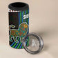 Sierra Leone 4 in 1 Can Cooler Tumbler - Tribal Animal Pattern Featuring Lion Elephant Giraffe and Monkey
