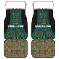 Sierra Leone Car Mats - Tribal Animal Pattern Featuring Lion Elephant Giraffe and Monkey