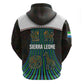 Sierra Leone Hoodie - Tribal Animal Pattern Featuring Lion Elephant Giraffe and Monkey