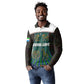 Sierra Leone Long Sleeve Polo Shirt - Tribal Animal Pattern Featuring Lion Elephant Giraffe and Monkey