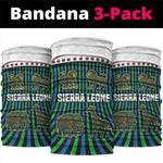 Sierra Leone Neck Gaiter - Tribal Animal Pattern Featuring Lion Elephant Giraffe and Monkey TS04