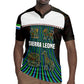 Sierra Leone Rugby Jersey - Tribal Animal Pattern Featuring Lion Elephant Giraffe and Monkey