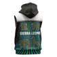 Sierra Leone Sleeveless Hoodie - Tribal Animal Pattern Featuring Lion Elephant Giraffe and Monkey - African Pride