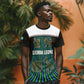 Sierra Leone T shirt - Tribal Animal Pattern Featuring Lion Elephant Giraffe and Monkey