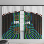 Sierra Leone Window Curtain - Tribal Animal Pattern Featuring Lion Elephant Giraffe and Monkey