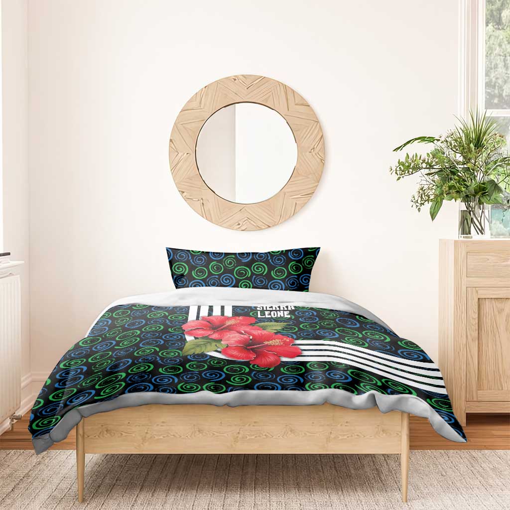 Sierra Leone Bedding Set Red Hibiscus Floral Design