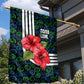 Sierra Leone Garden Flag Red Hibiscus Floral Design