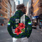 Sierra Leone Hoodie Red Hibiscus Floral Design