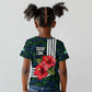 Sierra Leone Kid T shirt Red Hibiscus Floral Design