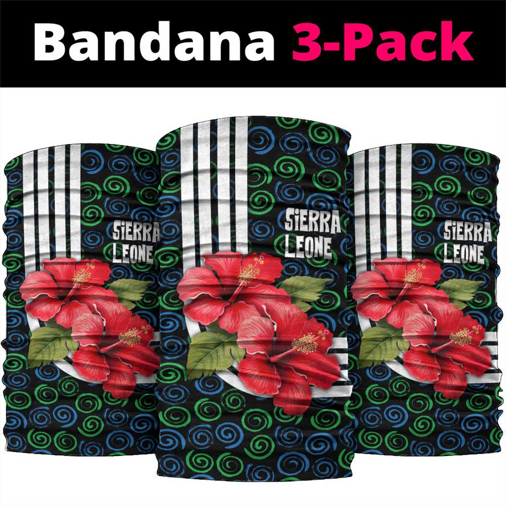 Sierra Leone Neck Gaiter Red Hibiscus Floral Design TS04