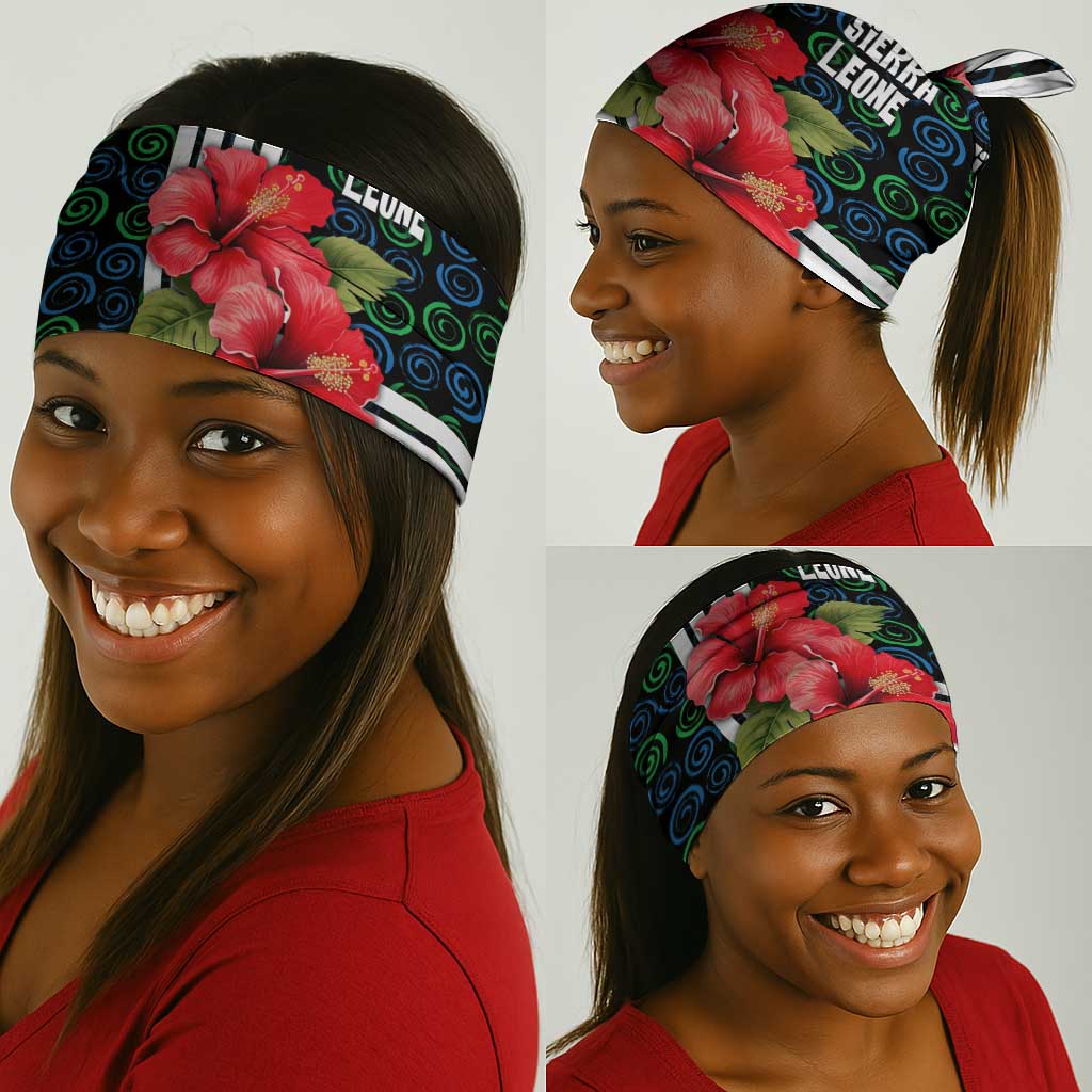 Sierra Leone Neck Gaiter Red Hibiscus Floral Design TS04