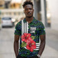 Sierra Leone Polo Shirt Red Hibiscus Floral Design