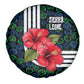 Sierra Leone Spare Tire Cover Red Hibiscus Floral Design